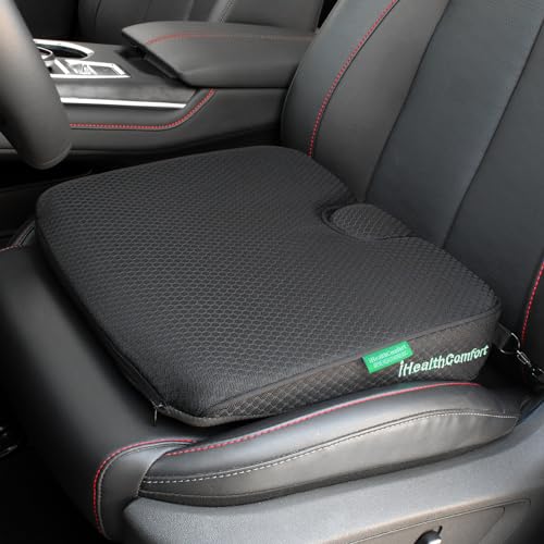 Wedge Seat Cushion Orthopedic Coccyx Tailbone Pain Relief Cushion, Memory Foam Ergonomic Wedge Pillow for Office Chair, Driving, Wheelchair, Gaming Non-Slip Bottom with Portable Handle - size: 16x13.7