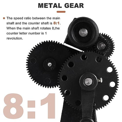 Manual Coil Winding Machine 1/16"- 1/2" Hand Coil Winder with Counter for Spirals, Motor Coil, Guitar Pickup Coils