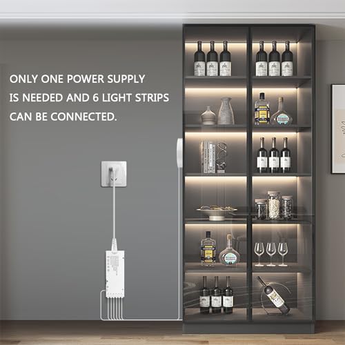 12V Under Cabinet Lighting Kit 3.3Ft 6-in-1 Self-Adhesive - color: Neutral White, size: 3.3Ft