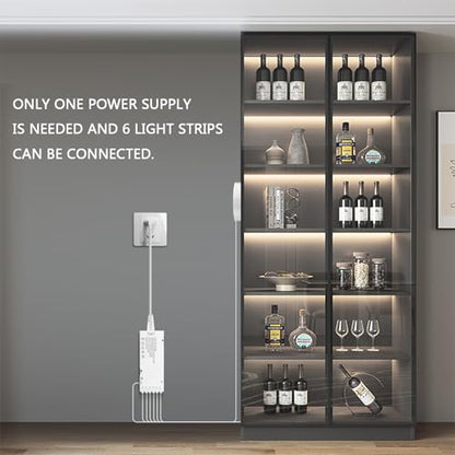 12V Under Cabinet Lighting Kit 3.3Ft 6-in-1 Self-Adhesive - color: Neutral White, size: 3.3Ft