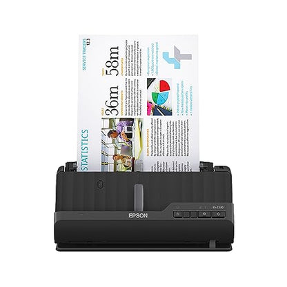 Epson Workforce ES-C220 Compact Document Scanner Duplex 20-pg ADF | 20-Page Auto Document Feeder 30 ppm/60 ipm Speed Portable Scanner for PC and Mac - style: ES-C220