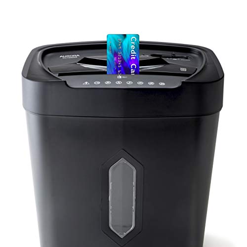 Aurora 12-Sheet Crosscut Paper and Credit Card Shredder with 5.2 gal Wastebasket - style: 12-Sheet Crosscut