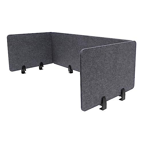Desktop Mounted Privacy Cubicle Panel,23"x16"Mounted Privacy Panel to Reduce Noise and Visual Distractions,Clamp-On Acoustic Desk Divider for Classrooms Libraries