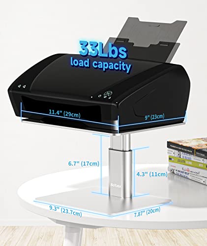 BoYata Monitor Stand, Adjustable Height Metal Desktop Riser, Silver - color: Silver