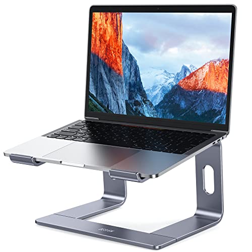 BESIGN LS03 Aluminum Laptop Stand, Ergonomic Detachable Computer Stand, Notebook Holder, Laptop Mount Compatible with Air, Pro, Dell, HP, Lenovo More 10-15.6" Laptops, Space Gray - color: D-Space Gray