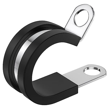 20 PCS 3/4 Inch Cable Clamps, 304 Stainless Steel Cable Clamps, Insulated Clamp, Hose Clamp, Pipe Clamp, Durable Clamp, and Wire Clamp by RTHIEAI - size: 3/4 Inch, style: 20 pcs