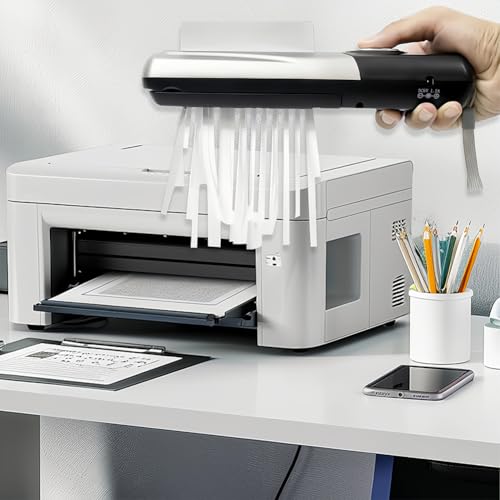 Portable Handheld Paper Shredder - Mini USB Document Cutter Home | Office Paper Cutting Tool, Paper Shredder Handheld Shredder 4mm Shredding Capacity for Small Amounts of Paper