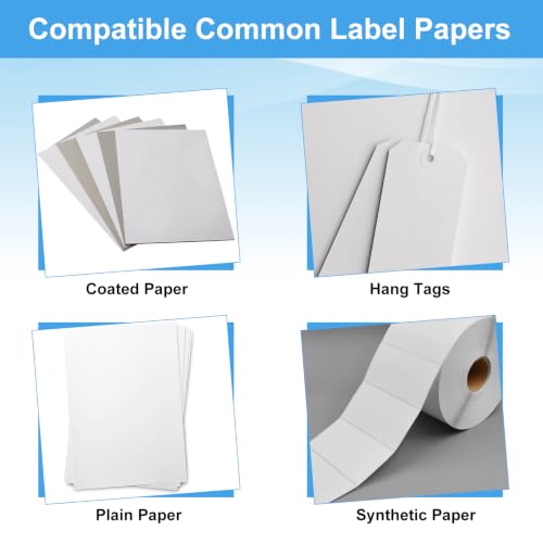 Enhanced Wax Thermal Transfer Ribbon, 4.33'' x 244', 4 Rolls | 110mm x 74m Black Barcode Label Printer Ribbon with 0.5 In Core for Zebra Desktop Printers, Crisp, Durable Print Quality - size: 4 Rolls-4.33''x244'