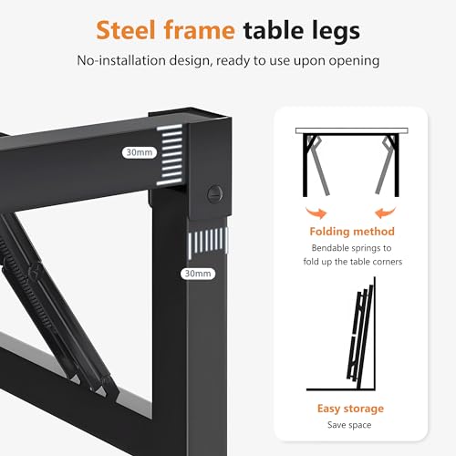 DlandHome 31.5 Inch Small Folding Computer Desk for Home Office, Grey - color: Grey, size: 31.5 Inches