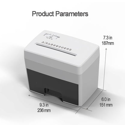 Micro Cut Paper Shredder for Home Office - Mini Electric Desktop Shredder with Cross-Cut, Confidential Document Security for Private/Individual Offices, White & Space-Saving