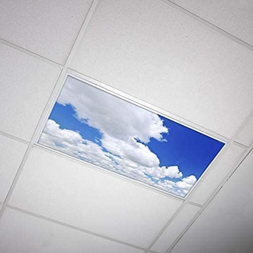 OCTO LIGHTS Cloud Fluorescent Light Covers 2x4 Backlit Film Insert - 1 Pack | ASTM E84 & UL723 Fire Safety Certified | Reduces Glare & Eye Strain | Easy Drop-In Install | Classroom Decor | Sky Panel - color: Altocumulus Escape, size: 1pk