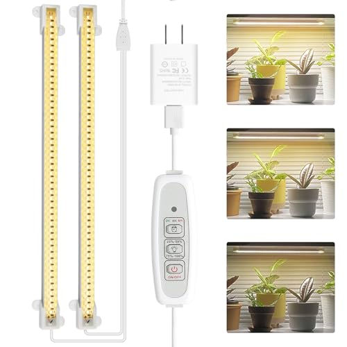 Mosthink Plant Grow Light Strips Full Spectrum 12 Inches and 4 Packs Grow Light Strips Full Spectrum