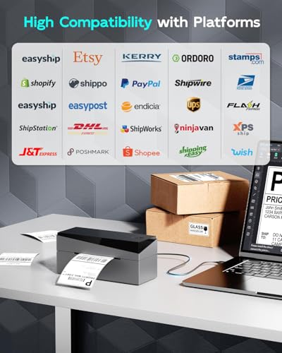 Bluetooth Shipping Label Printer 4x6, WirelessThermal Printer | 249BT Thermal Label Printer 4x6 for Small Business, Compatible with Android iPhone iPad Windows macOS Tiktok USPS Etsy