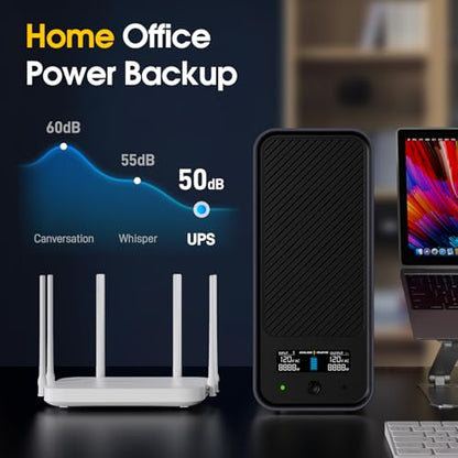 GOLDENMATE 1000VA/600W Lithium UPS Battery Backup & Surge Protector, Gray - color: Gray