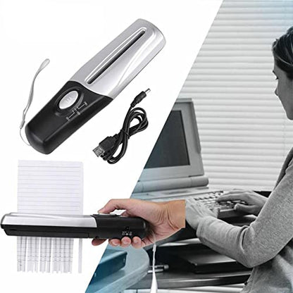 Handheld Paper Shredder Mini Portable USB Auto Paper Shredder Document Cutter Strip Cutting Machine Office Stationery