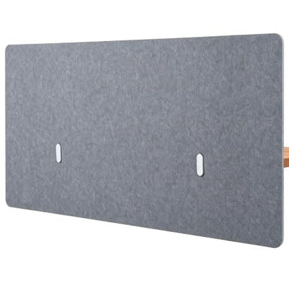 Desk Privacy Panel, Gray Clamp-On Divider for Office & Home | No-Drill Clamp Mount,Under Desk,Polyester,Cable Routing Clearance,Pin-Friendly Felt Surface,48" x 24" - size: 48"x24"
