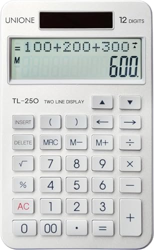 New, Two Line Display, Desktop Calculator. History Function- 30 Memories, Calculator with Large LCD for Home & Office Use, 4.5×7 inch (Silver) - color: SILVER