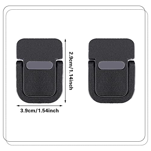Abeillo 2PCS Portable Keyboard Riser, Self-Adhesive Mini Laptop Stand Invisible Computer Keyboard Stand for Desk, Laptop Feet Compatible with Pro/Air, Lenovo, Surface (Black) - color: Black
