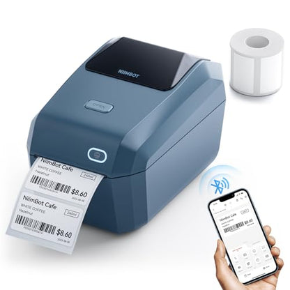 NIIMBOT K3 Desktop Label Printer, 3 Inch,180mm/s High Speed, Blue | Support Bluetooth and USB Connection, Come with 1 Roll Tapes, Thermal Label Maker for Small Business and Home Office - color: BLUE