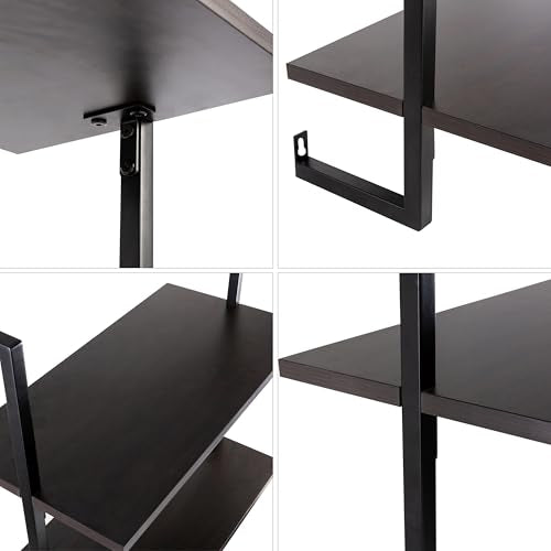 happimess Madera 3-Shelf Wall Mounted Bookcase 40.55", Black - color: Black, size: 3-Tier 40.55"
