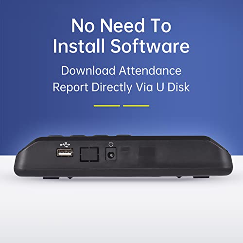 Dioche Biometric Time Recorder, Intelligent Biometric Fingerprint Password Attendance Time Clock Employee Checking in Recorder (03)