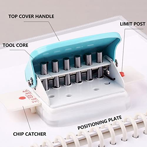 Binding Machine, Manual Binding Machines, Multipurpose 6 Holes Cinch Book Binding Machine for Home Office, Comb Machine Book Maker for Letter Size, A5 or Smaller