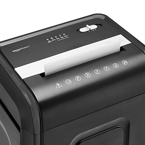 Amazon Basics 24-Sheet Cross Cut High Security Paper Shredder for Home Use, P-4 Security, CD and Credit Card Document Shredder with Pullout Basket, Black - color: Black, size: 24 Sheet