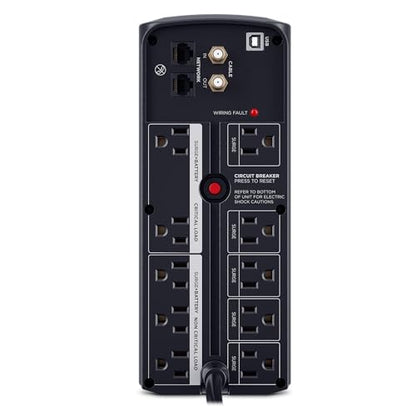 CyberPower CST135UC2-R Line‑Interactive UPS Battery Backup and Surge Protector, 1350VA/810W, AVR, 10 Outlets, USB‑C & USB‑A Charging, LCD Display, UL Certified (Renewed)
