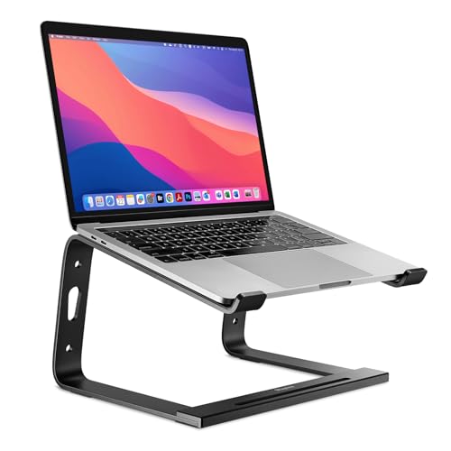 Staples TECH Aluminum Laptop Stand, Black, 11.2x10.2 Inch - style: Black