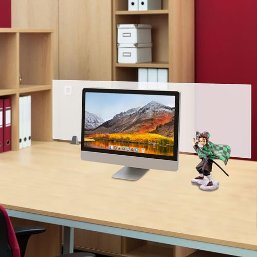 Desk Divider for Students,Modern Frosted Acrylic Clamp-on Desk Partition Desk Privacy Panels,Acrylic Cubicle Desk Dividers,Office Partitions (60x18x2inch) - size: 60x18x2inch