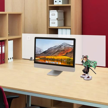 Desk Divider for Students,Modern Frosted Acrylic Clamp-on Desk Partition Desk Privacy Panels,Acrylic Cubicle Desk Dividers,Office Partitions (60x18x2inch) - size: 60x18x2inch