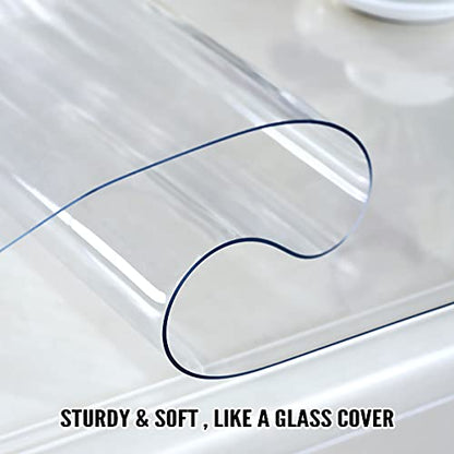 Royhom Clear Table Protector 14 x 36 Inch, 2mm Plastic Table Cover - color: Clear 2mm, size: 14" x 36" (Rectangular)