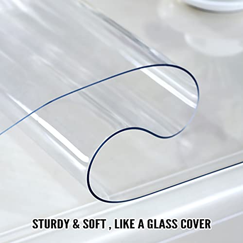 Royhom Clear Table Protector 16 x 32 Inch, 2mm Plastic Table Cover - color: Clear 2mm, size: 16" x 32" (Rectangular)