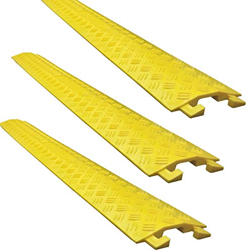 Electriduct Drop Trak Cable & Hose Protector Cord Cover - Small - Yellow - 3 Pack - color: Yellow, size: S (Small) - 3 Pack