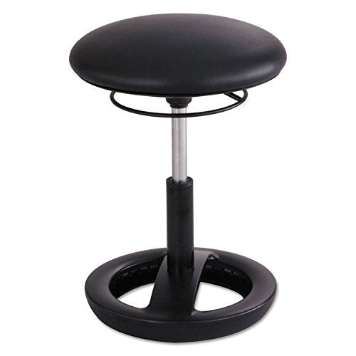 Safco Twixt Active Movement Seating Chair, Ergonomic Support, Adjustable Height, Black Vinyl - color: Black Vinyl, style: Desk Height