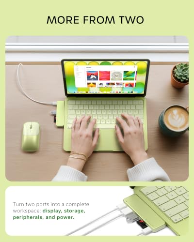 Satechi 6-in-2 USB-C Snap Hub, 4K/60Hz HDMI, for MacBook Neo, Citrus - color: Citrus