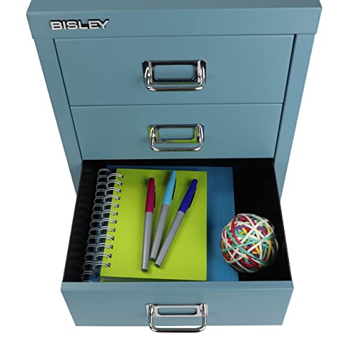 Bisley 3-Drawer Steel MultiDrawer Cabinet - Doulton Blue - color: Doulton Blue, size: 3 Drawer