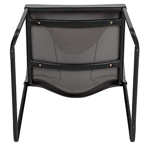 Flash Furniture Hercules Stack Chair, Black | Sled Base, Powder Coated, Contoured, 880 LBS. Weight Capacity - color: Grey, size: Set of 1