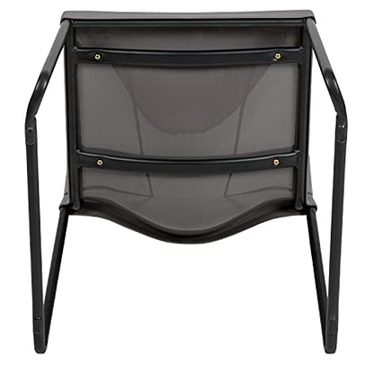 Flash Furniture Hercules Stack Chair, Black | Sled Base, Powder Coated, Contoured, 880 LBS. Weight Capacity - color: Grey, size: Set of 1