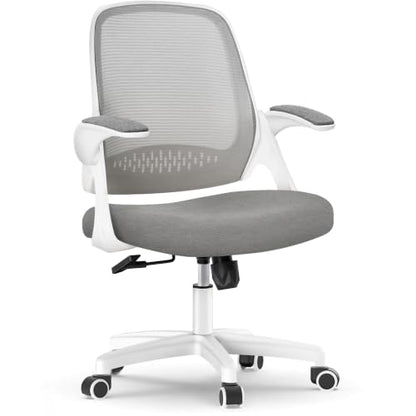 NEO CHAIR Office Desk Chair, Ergonomic Mesh with Flip-Up Armrests, Grey - color: Grey