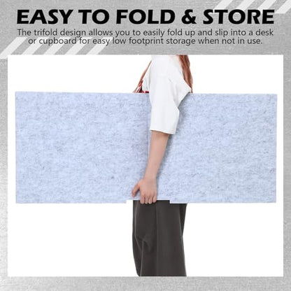 Dunzoom Large Desk Dividers for Students Acoustic Portable Fold Classroom Table Privacy Felt Boards for Workstation Office Home Furniture Partition Dividers (Classic,47.3 x 15.7 x 19.7 Inch) - size: 47.3 x 15.7 x 19.7 Inch, style: Classic