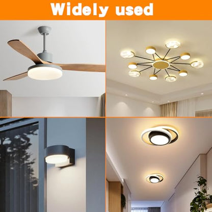 Ceiling Fan LED Light Replacement Disc 24W 6.3 in 120V 3CCT | Hardwired dimmable ceiling fan LED replacement panel with 3 CCT 3000K 4000K 5000K and anti-glare PC diffuser - size: 6.29 inch
