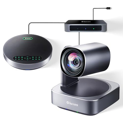All-in-One PTZ 4K Conference Room Camera System with Bluetooth Speakerphone 12X Optical Zoom HDMI Wide View Angle Lens Works with Zoom Webex for Large Meeting Room - style: 4K 12X Zoom HDMI NO EX MIC