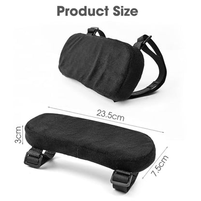 1 Piece Black Soft Office Chair Armrest Pad Ergonomic Memory Foam Elbow Cushion Home Office Chair Supplies,23.5x7.5x3cm