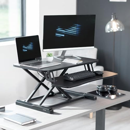 VIVO Black 28 in Standing Desk Converter, DESK-V028KB - color: Black, size: 28"