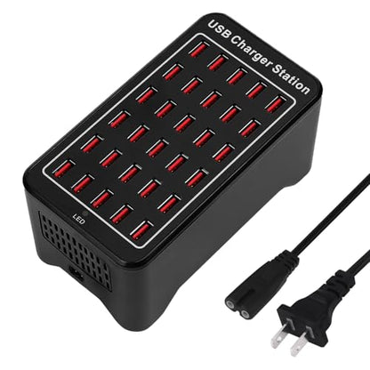 30 Port USB Charger, 150W/30A USB Smart Charger, 30-in-1 Desktop Charging hub, Multi-Port USB Charging Station for Samsung/iPhone/iPad/Google Pixel/Tablets and Other USB Electronics - size: 30Ports-150W