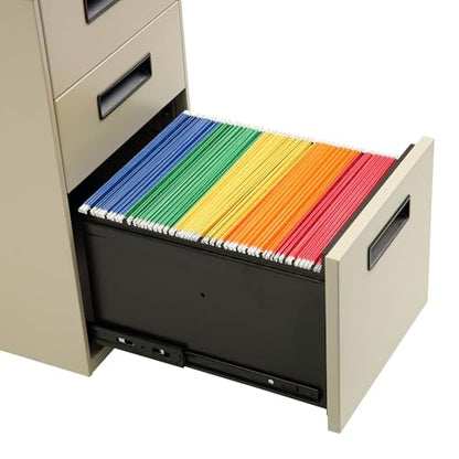 Alera PA53-2820PY Three-Drawer Metal Pedestal File 16w x 19-1/2d x 28-1/2h Putty