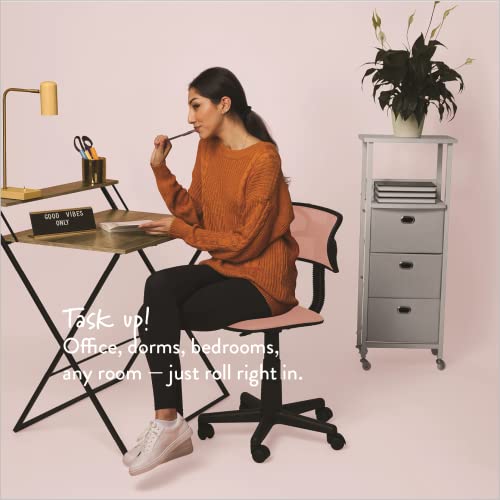 Urban Lifestyle Swivel Mesh Desk Chair, Blush 21D x 21W x 34H in - color: Blush