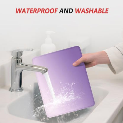 ITNRSIIET Mouse Pad Non-Slip Rubber Base Smooth Surface Stitched Edges Waterproof Durable Compatible with All Mice for Office & Gaming, Desk Accessory, 10.2x8.3x0.12 inch, Lavender - color: Gradient Lavender