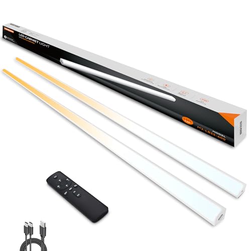 Under Cabinet Lights Remote Control,2 Pack Magnetic Dimmable Closet Lights,USB Rechargeable Wireless LED Shop Light,Ceiling and Under Counter Lights for Kitchen (White, 80CM) - color: White, size: 80CM